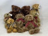8 Plush Teddy Bears