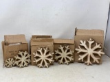Wooden Snowflake Ornaments- New