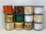 12 Rolls of Wired Ribbon- New