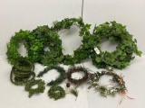 Ivy Garlands, Artificial Pine Rings, Twig Wreaths