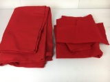 Red Fleece Fabric Bolt Remnants