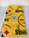 Pittsburgh Steelers Fleece Fabric- Gold Ground, Partial Bolt