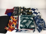 Fleece Fabrics Lot- Sports Themed, Plaid, Solids