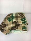 Tan/Brown/Green Plaid Football Fleece