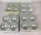 16 Clear Christmas Ornaments- New