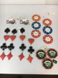 Casino Chips and Card Ornaments