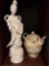 White Porcelain Asian Female Figure and Homco Two-Part Tea Pot and Cup