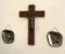 Religious Wall Hangings- Crucifix and Pair of Praying Hands Plaques