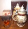 Liberty Bell Bottle with After Shave and Tall Ships Ceramic Stein with Wild Country Cologne