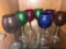 7 Colored Stemmed Glasses