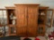 Entertainment Armoire with Side Display Cabinets