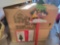 Happy Holidays Garden Stake and 2 Boxed Prelit Oregon Porch Trees