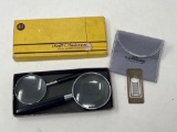 Swift & Anderson Cased Instruments, 2 Magnifying Glasses, CNA Award and Jeweler's Case