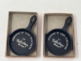 2 Holiday Inn Cast Iron Frying Pan Ashtray Souvenirs, Each 4 3/4