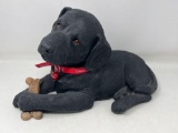 Sandicast Black Lab Puppy Figure with Bone