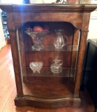 Small Curio Cabinet with 2 Glass Shelves