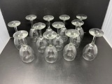 12 Stemmed Wine Glasses