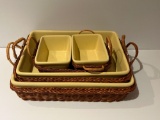 Yellow Temptations Ovenware in Baskets