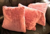 3 Mauve Throw Pillows