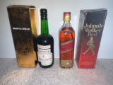 Harvey's Bristol Cream and Johnnie Walker Red, Both with Boxes