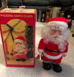 Vintage Walking Santa Claus with Box