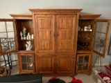Entertainment Armoire with Side Display Cabinets