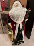 Large Santa Figure with Gold Gift Bag