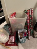 Christmas Wrapping Paper, Bows, Gift Bags and Clear Totes