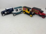 4 Die Cast Truck Banks