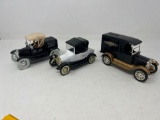 3 Die Cast Car Banks