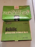 Lobster Air Riveter and Klik Plastic Rivet Kit with Boxes