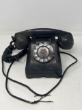 ANTIQUE Black Rotary Style Desk Telephone