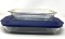 2 Rectangular Glass Baking Dishes, One With Plastic Lid