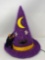 Light-Up Purple Witch Hat with Black Cat