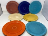 7 Fiesta Plates in Various Colors