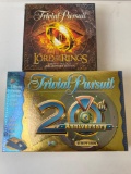 2 Trivial Pursuit Board Games- Lord of the Rings and 20th Anniversary Edition