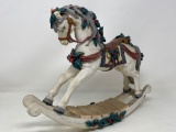 Holly Decorated Rocking Horse