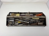 Metal Tool Caddy with Contents