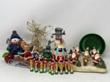 Christmas Decorations- Snowmen, Santas, Toy Soldiers, Bears, Angel, Apple Ornament