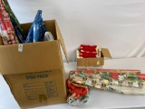 Christmas & Other Wrapping Paper, Small Red Bows, Gift Bows, Ribbon