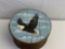 Wooden Cheese Box with Painted Lid- Eagle in Flight