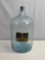 Vintage Blue Glass 5-Gallon Water Bottle with Cork Stopper