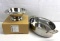 Tupperware Stainless Steel Roaster and Unbranded Bowl with Stand