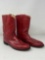 Red Justin Cowboy Boots, Size 9.5C