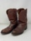 Brown Cowboy Boots, Size 8D