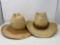2 Resistol Straw Cowboy Hats