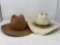 2 Straw Cowboy Hats- Artel & Resistol