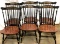 6 Matching Paint Decorated Hitchcock Spindle Back Chairs