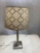 Brushed Metal Table Lamp with Fabric Shade