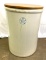 Rare Antique Very Large 50 Gallon Stoneware Crock with Wooden Lid